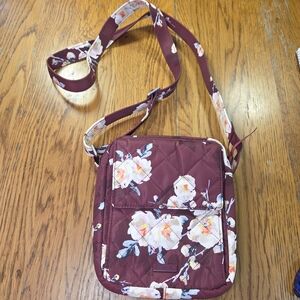 Vera Bradley Burgundy Floral Crossbody Bag
